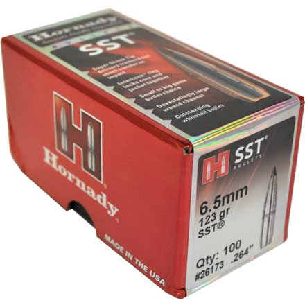 6.5mm .264 Diameter 123 Grain SST 100 Count
