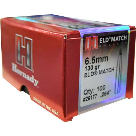 6.5mm .264 130 Grain ELD Match 100 Count
