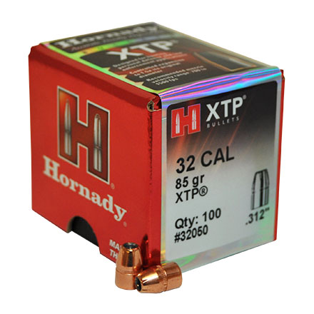 32 Caliber .312 Diameter 85 Grain Hollow Point XTP With Cannelure 100 Count