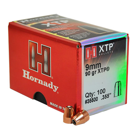 9mm .355 Diameter 90 Grain Hollow Point XTP 100 Count