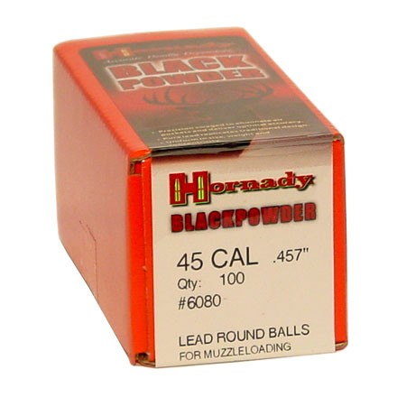 45 Caliber 0.457 Inch Diameter Lead Round Balls 100 Count
