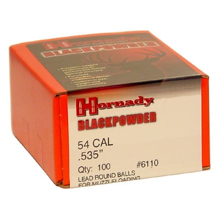 54 Caliber 0.535 Inch Diameter Lead Round Balls 100 Count