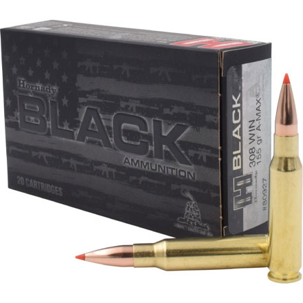 308 Winchester 155 Grain A-MAX Black 20 Rounds