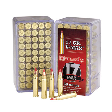 Hornady Varmint Express 17 HMR 17 Grain V-Max 50 Rounds