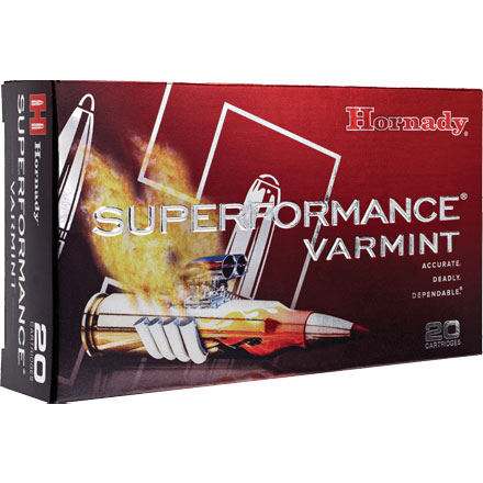 Hornady Superformance Varmint 243 Winchester 75 Grain V-Max 20 Rounds