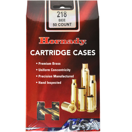 218 Bee Unprimed Rifle Brass 50 Count