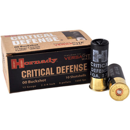 12 Gauge 2-3/4" #00 Buckshot Critical Defense 10 Rounds