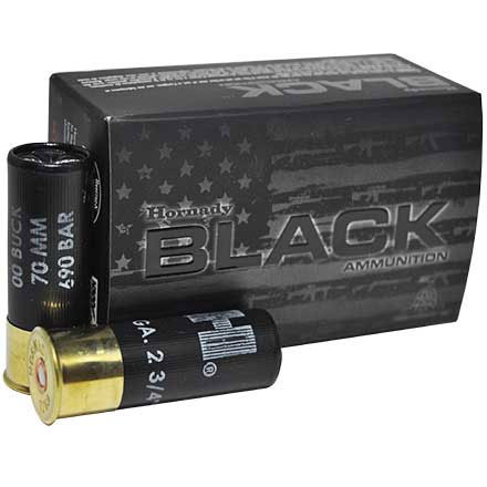Hornady Black 12 GA 00 Buckshot 8 Pellets 10 Rounds
