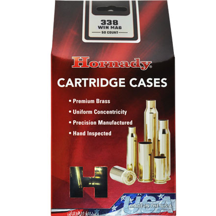 338 Winchester Mag Unprimed Brass 50 Count