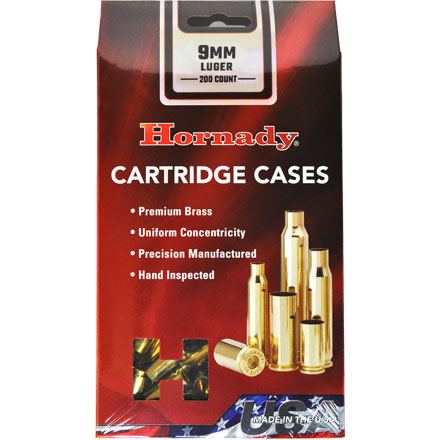 9mm Unprimed Pistol Brass 200 Count