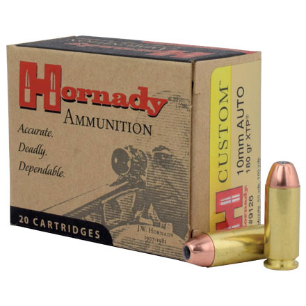 10mm 180 Grain XTP Jacketed Hollow Point 20 Rounds