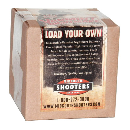 Varmint Nightmare 22 Caliber .224 Diameter 55 Grain Spire Point Boat Tail With Cannelure 500 Count