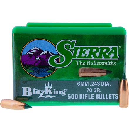 6mm .243 Diameter 70 Grain Blitzking 500 Count