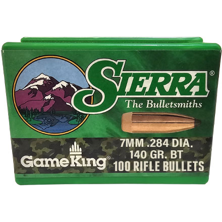 7mm .284 Diameter 140 Grain Spitzer Boat Tail Gameking 100 Count