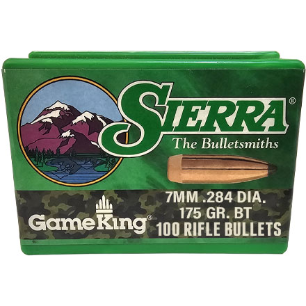 7mm .284 Diameter 175 Grain Spitzer Boat Tail Gameking 100 Count