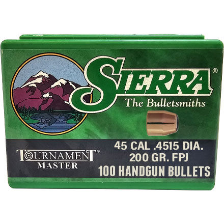 45 Caliber .4515 Diameter 200 Grain Full Profile Jacket Tournament Master 100 Count