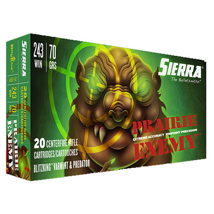 Sierra Prarie Enemy 243 Winchester 70 Grain BlitzKing 20 Rounds