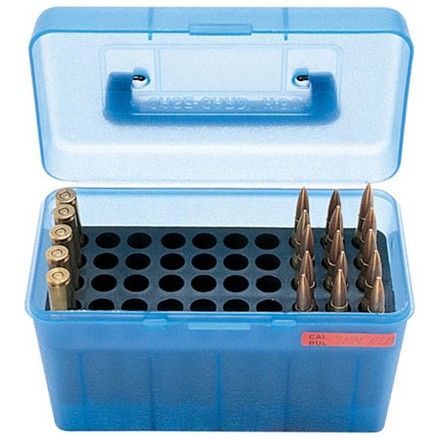 Handled 50 Round Ammo Box 22-250 /243 /260 /7mm-08 /308 Blue
