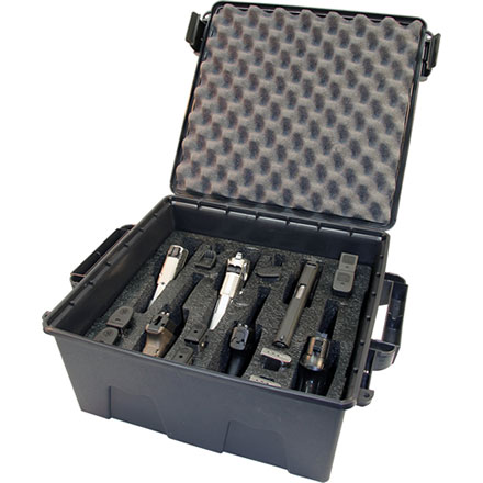 Dark Grey Tactical Pistol Handgun Case For 6 Guns
