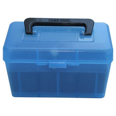 Handled 50 Round Ammo Box 25-06 /270 /280 /30-06 /8mm-06 Blue