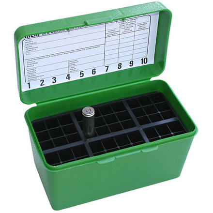 Handled 50 Round Ammo Box 30-378 /375 H&H /378 Mag /500 Nitro Green