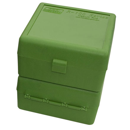 Flip Top 100 Round Ammo Box 22-250/308/243/7mm-08 Green