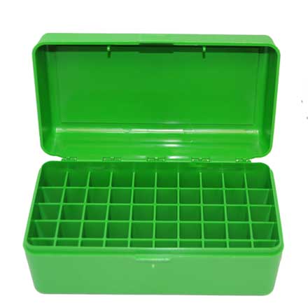 Flip Top 50 Round Ammo Box For WSM Calibers and 45-70 Green