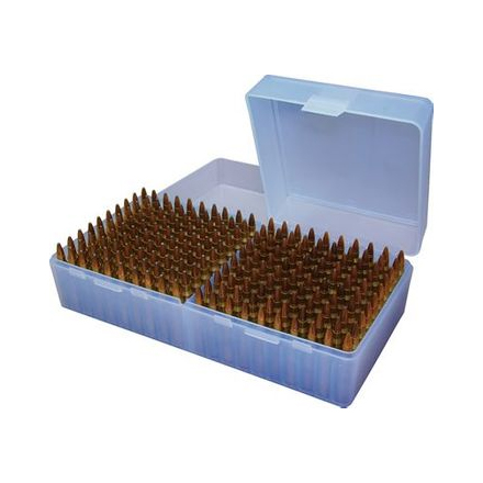 5.56x45 Flip Top 200 Round Ammo Box Clear Blue