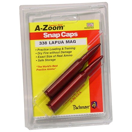 A-Zoom 338 Lapua Mag Metal Snap Caps (2 Pack)