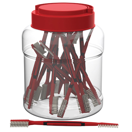 Dual Ended Nylon Cleaning Brushes - 25 Pack