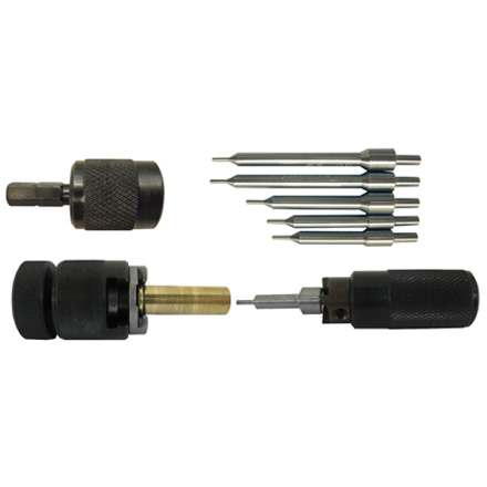 E-ZEE Trim Hand Case Trimmer Rifle Set With 5 Pilots