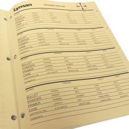 Reloaders Data Log