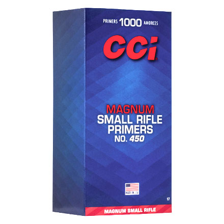 CCI #450 Small Rifle Magnum Primers 1000 Count