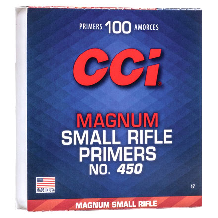 CCI #450 Small Rifle Magnum Primers 1000 Count