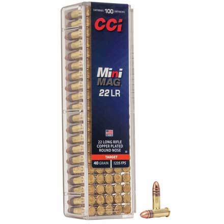 22 LR (Long Rifle) 40 Grain High Speed Mini-Mag 100 Rounds