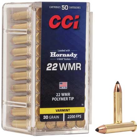 22 Winchester Mag 30 Grain V-Max 50 Rounds