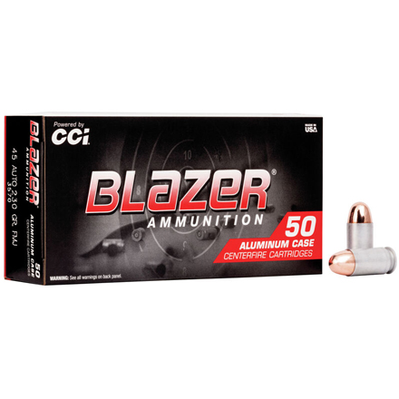 45 ACP 230 Grain Blazer  Full Metal Jacket (Aluminum Cased) 50 Rounds