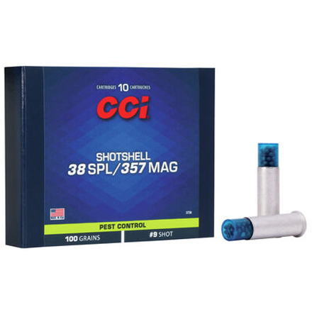 CCI Shotshell Pest Control 38 Special & 357 Magnum #9 Shot 10 Rounds