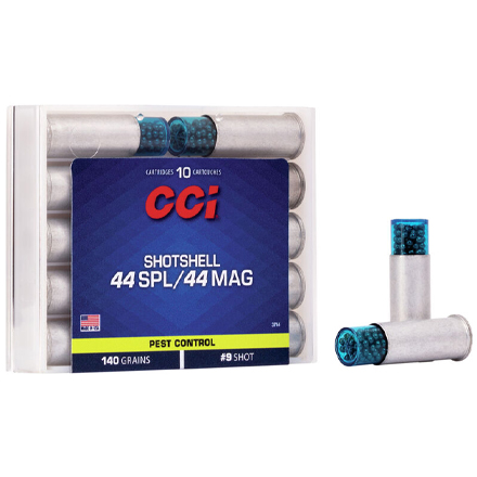 CCI Shotshell Pest Control 44 Special & 44 Magnum #9 Shot 10 Rounds