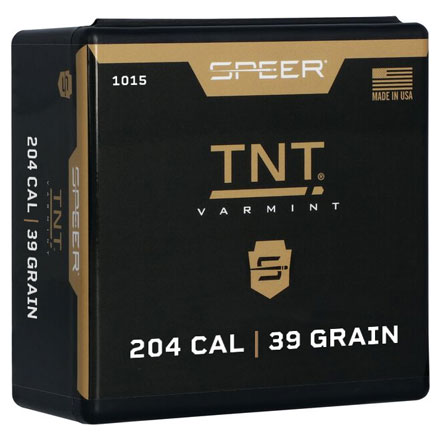 204 Caliber  .204 Diameter 39 Grain TNT Hollow Point 100 Count