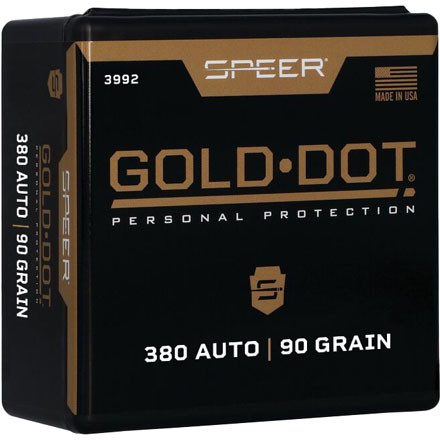 .355 Diameter 90 Grain Gold Dot Hollow Point 100 Count