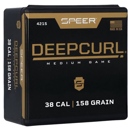 38 Caliber .357 Diameter 158 Grain Deep Curl 100 Count