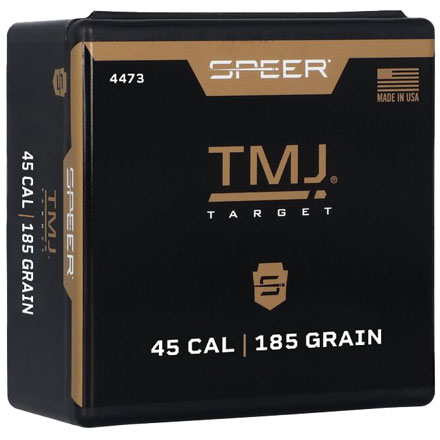 45 Caliber .451 Diameter 185 Grain Semi Wad Cutter TMJ Match 100 Count