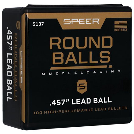 0.457 Inch Diameter 143 Grain Lead Round Balls 100 Count