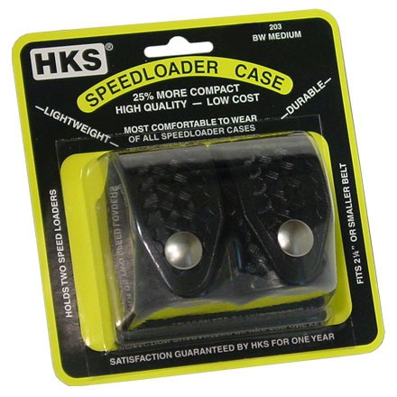 Medium Basketweave Double Speedloader Case Black
