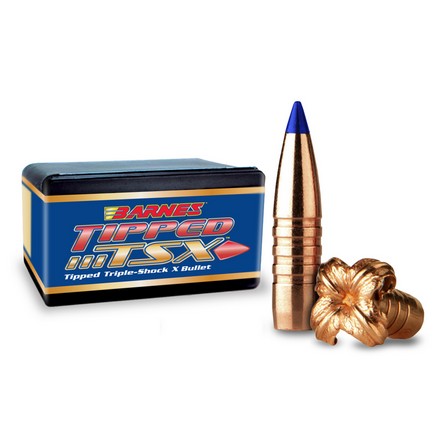 22 Cal .224 Dia. 55 Grain Tipped Triple Shock X Bullet Boat Tail 50 Count