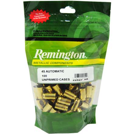 45 Auto Unprimed Pistol Brass 100 Count
