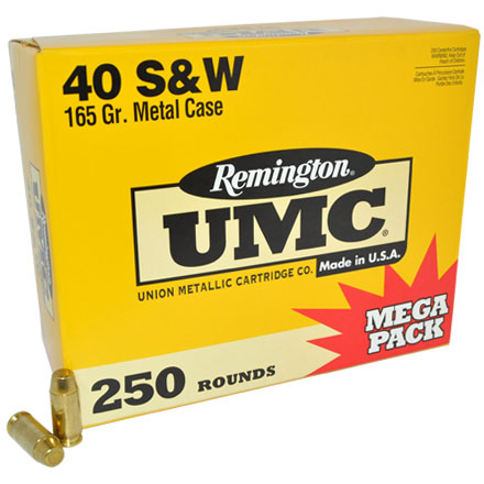 40 S&W 165 Grain FMJ 250 Rounds