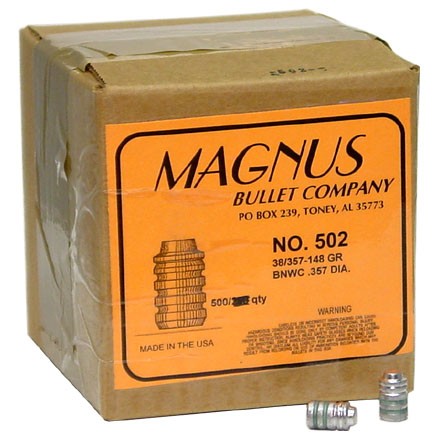 38/357 Caliber .357 Diameter 148 Grain Wad Cutter Bevel Base 500 Count