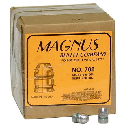 44 Caliber .430 Diameter 240 Grain Round Nose Flat Point Cowboy 400 Count